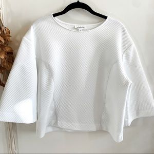 White scuba material top